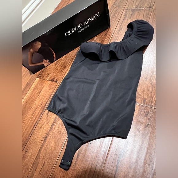 Giorgio Armani by Wolford BLUE lace top size small New $$$ - Picture 4 of 13